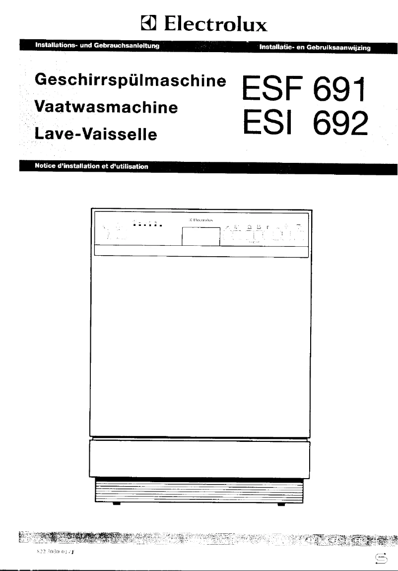 Page n°1 - Manuel utilisateur Electrolux ESI692