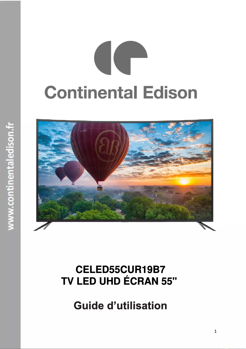 Image de la première page du manuel de l'appareil CELED55CUR19B7