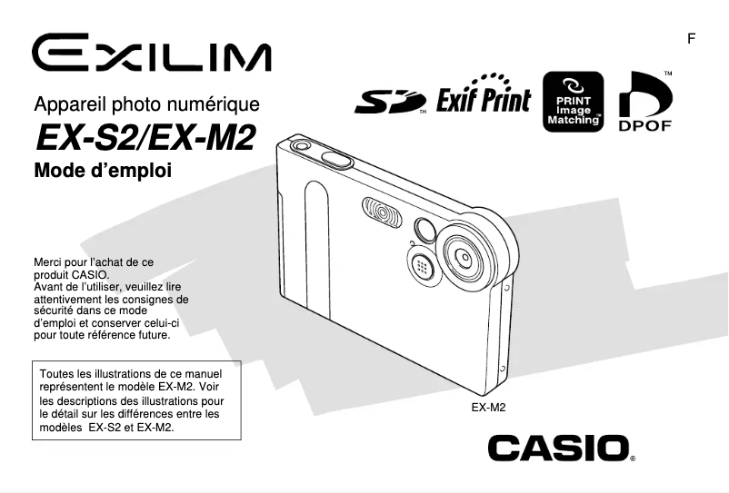 Page n°1 - Manuel utilisateur Casio Exilim EX-S2