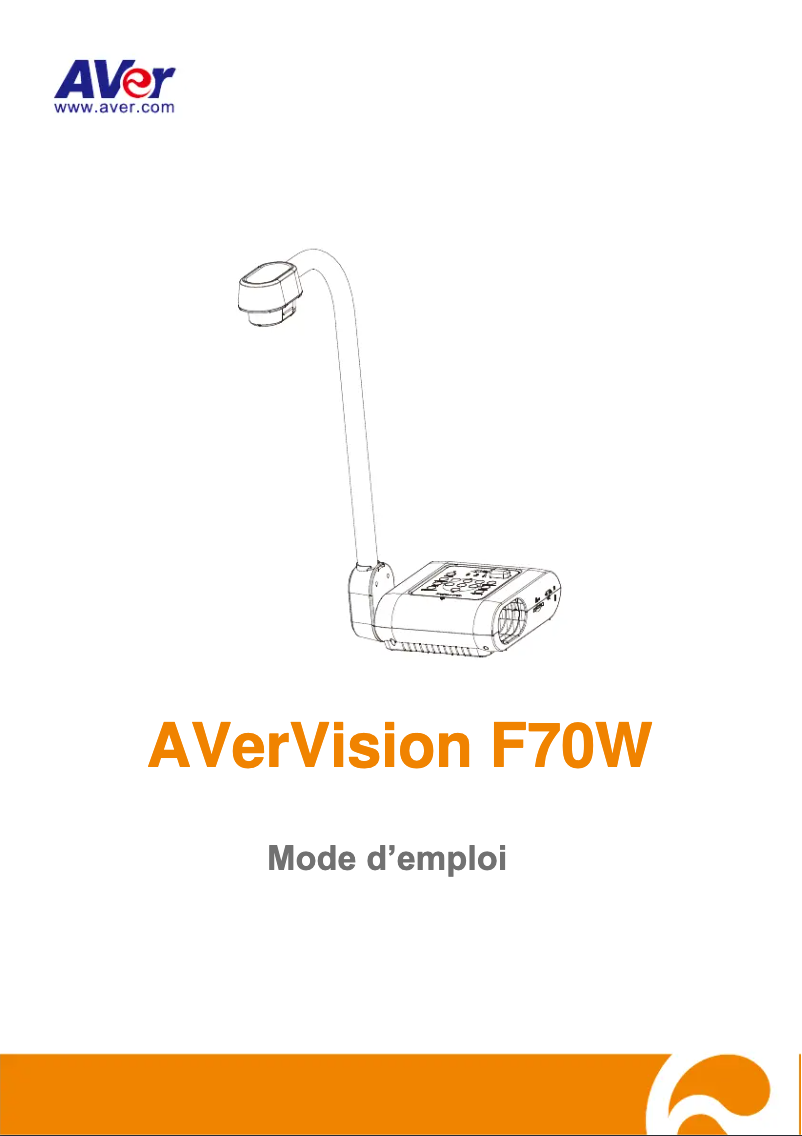 Image de la première page du manuel de l'appareil AVerVision F70W