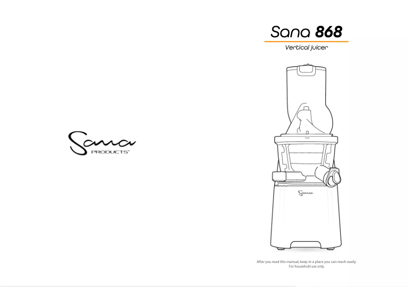 Page n°1 - Manuel utilisateur Sana 868