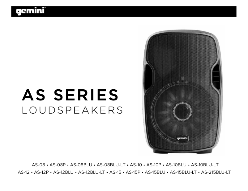 Image de la première page du manuel de l'appareil AS-15BLU-LT