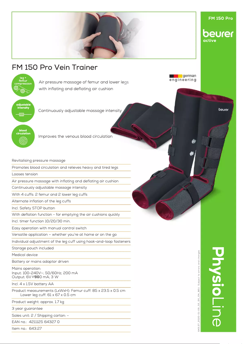 Image de la première page du manuel de l'appareil FM 150