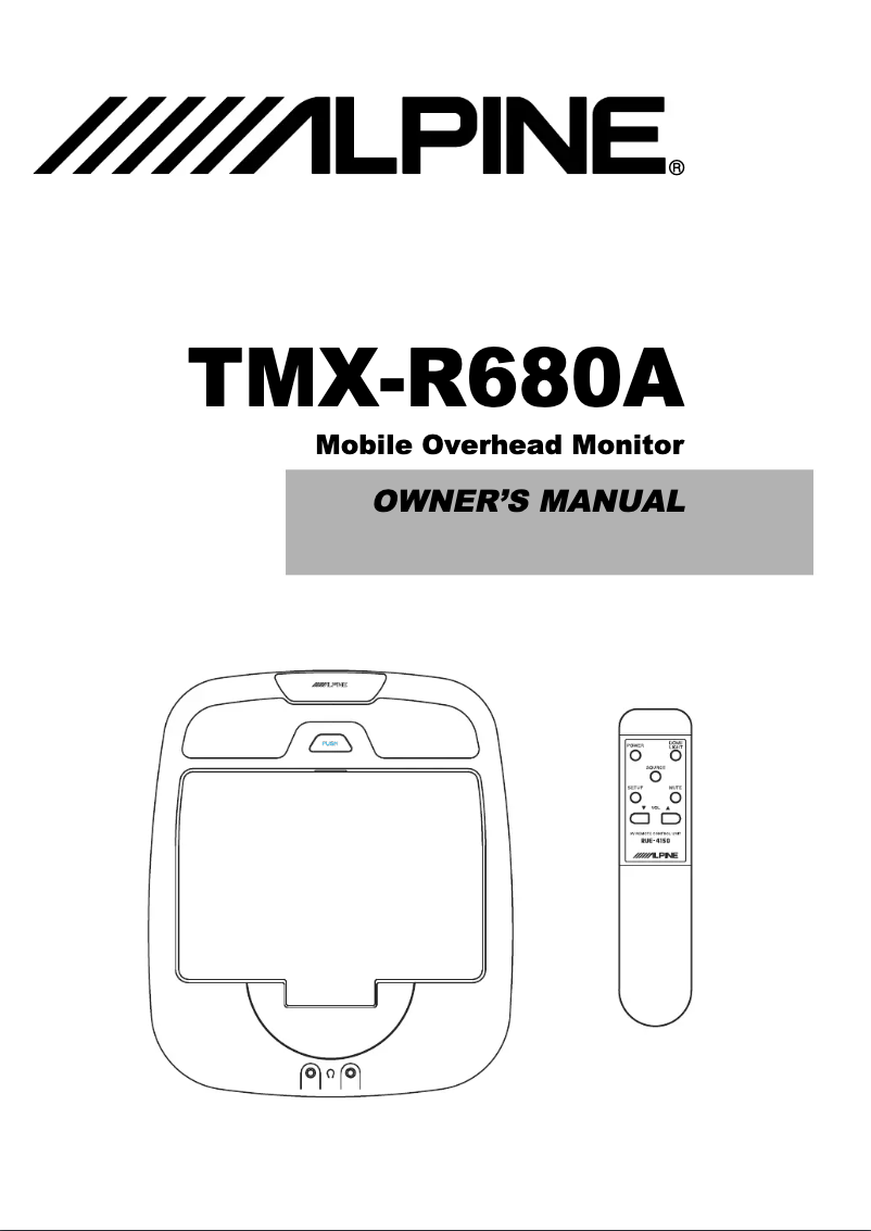 Image de la première page du manuel de l'appareil TMX-R680A