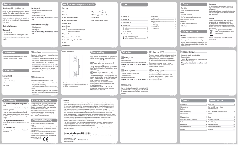 Imagen de la primera página del manual del dispositivo TEL 10