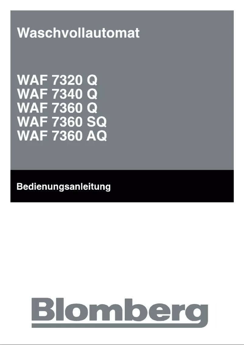 Image de la première page du manuel de l'appareil WAF 7360 SQ