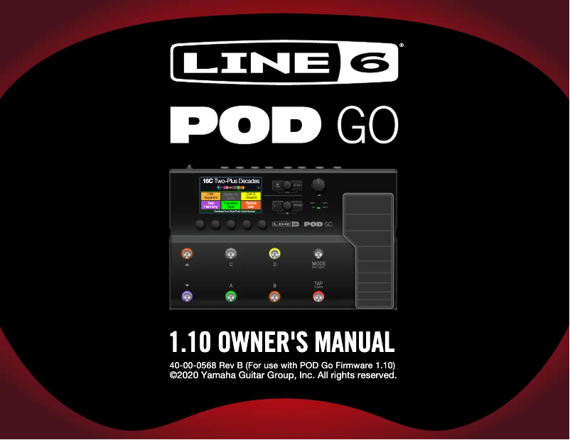 Page n°1 - Manuel utilisateur Line 6 Pad Go
