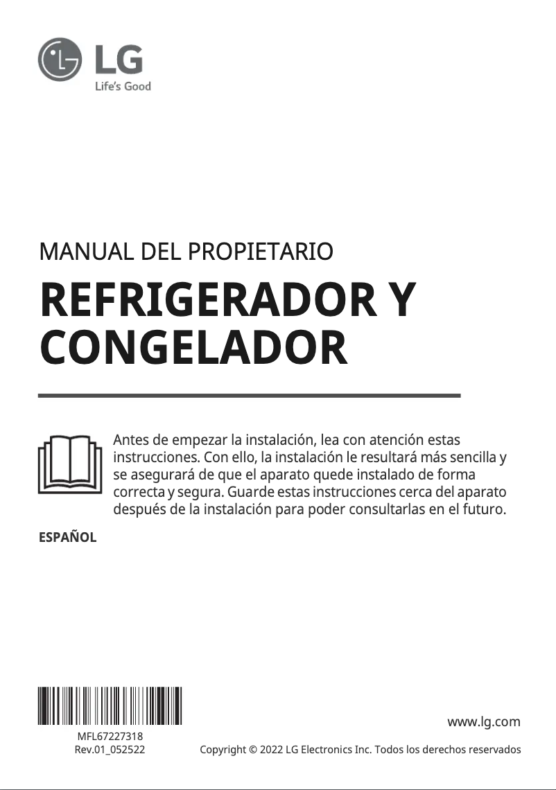 Page 1 de la notice Manuel utilisateur LG GM29BIP