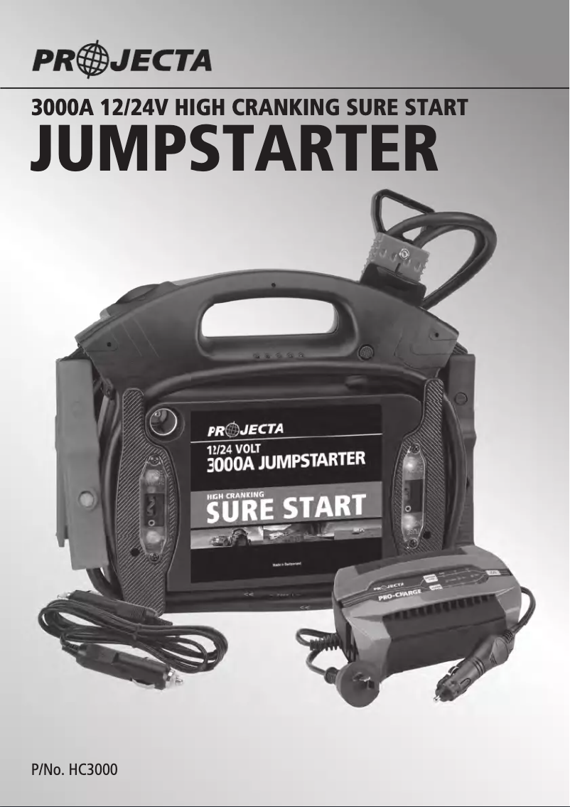 Page 1 de la notice Manuel utilisateur Projecta HC3000