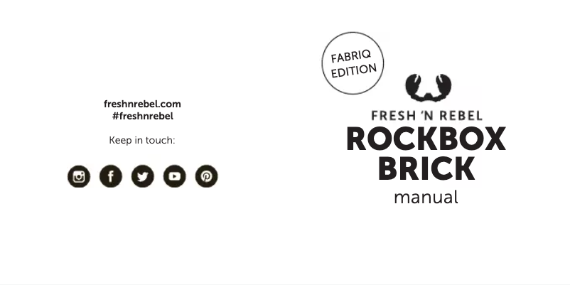 Page 1 de la notice Manuel utilisateur Fresh 'n Rebel Rockbox