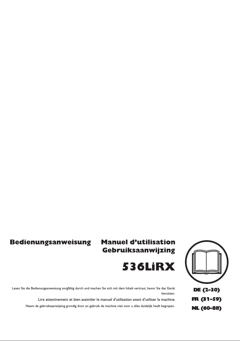 Page n°1 - Manuel utilisateur Husqvarna 536LiRX