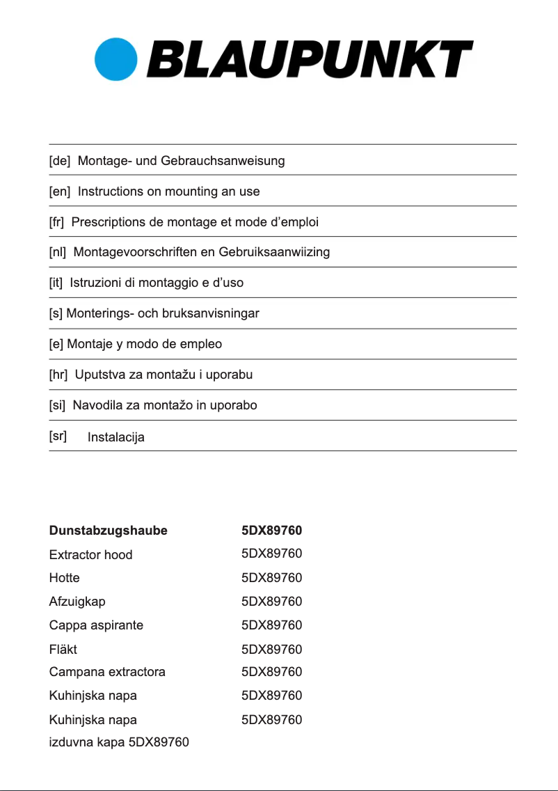 Image de la première page du manuel de l'appareil 5DX89760