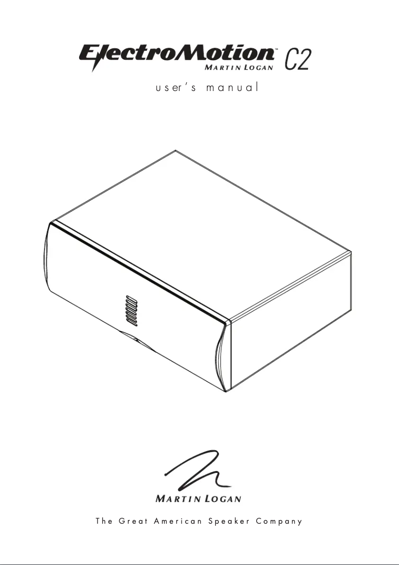 Image de la première page du manuel de l'appareil ElectroMotion C2