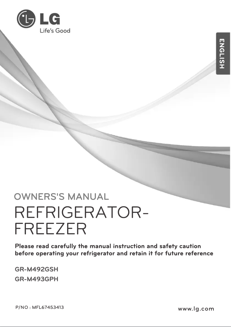 Page 1 de la notice Manuel utilisateur LG GR-M492GSH