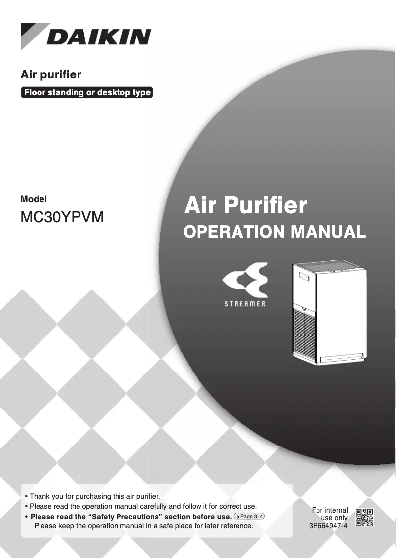 Image de la première page du manuel de l'appareil MC30YPVM