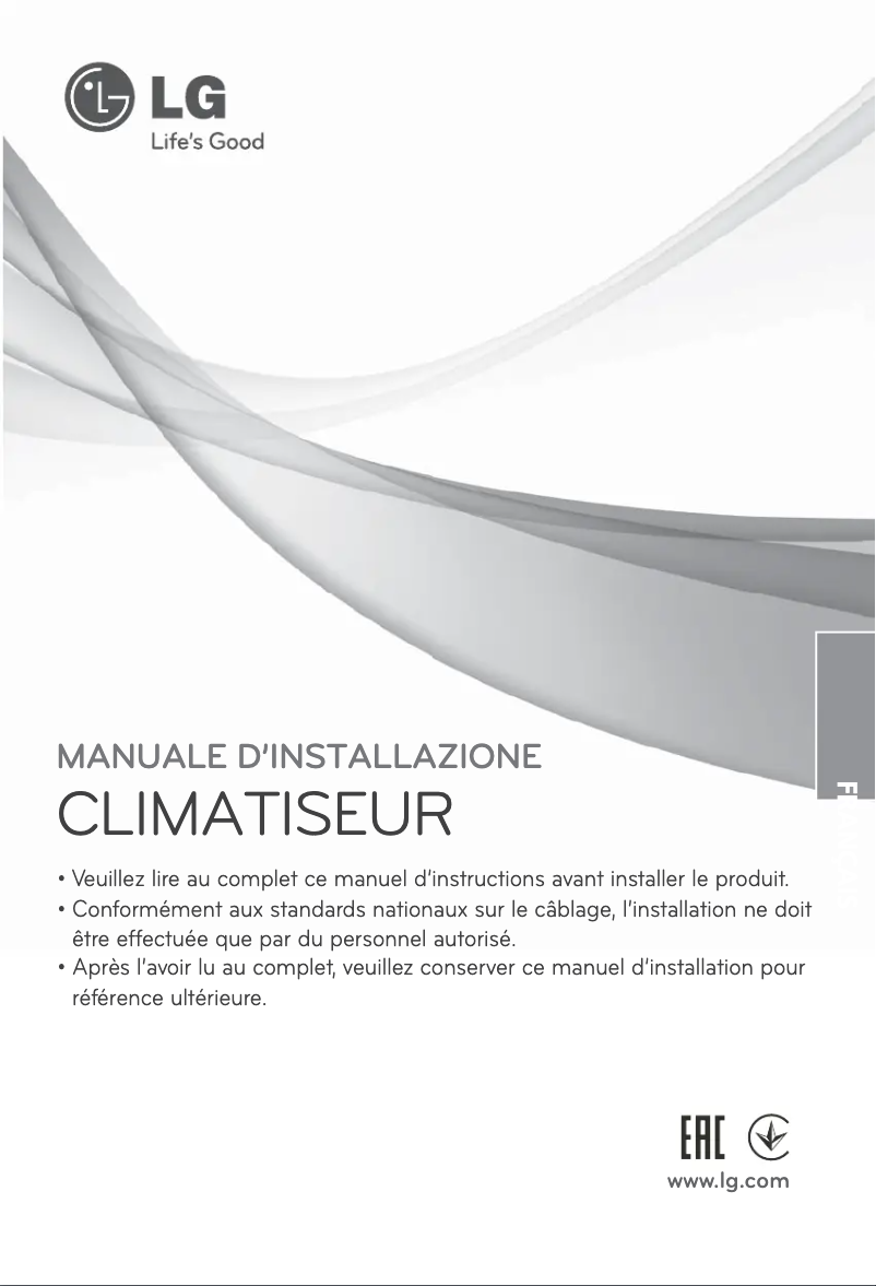 Page 1 de la notice Manuel utilisateur LG UU24