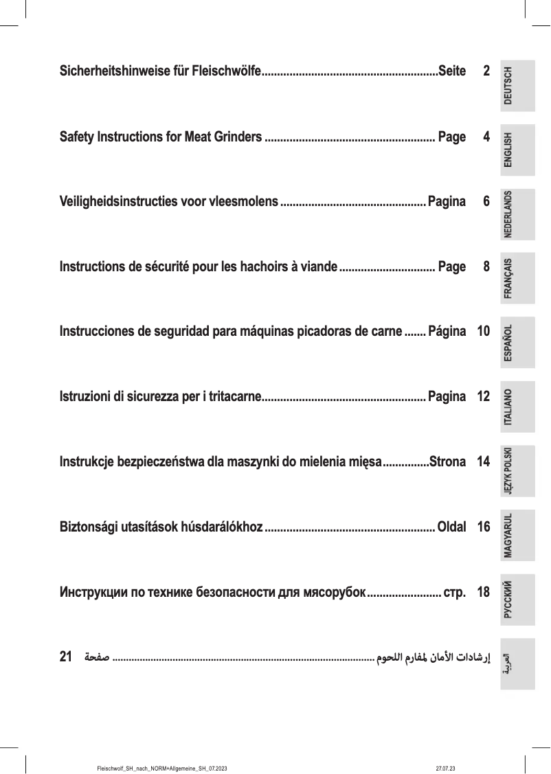 Página 1 del manual Instrucciones / montaje ProfiCook PC-FW 1272