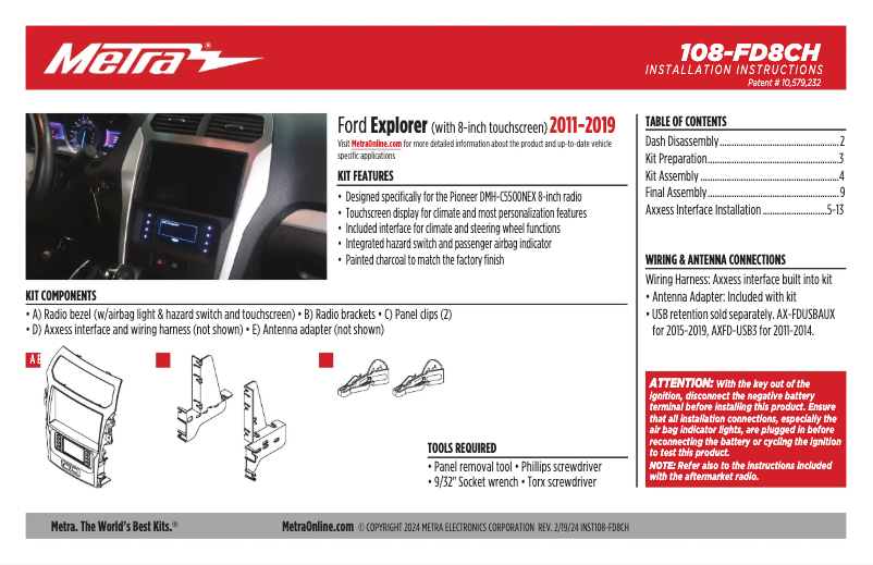 Page 1 de la notice Manuel utilisateur AXESS 108-FD8CH