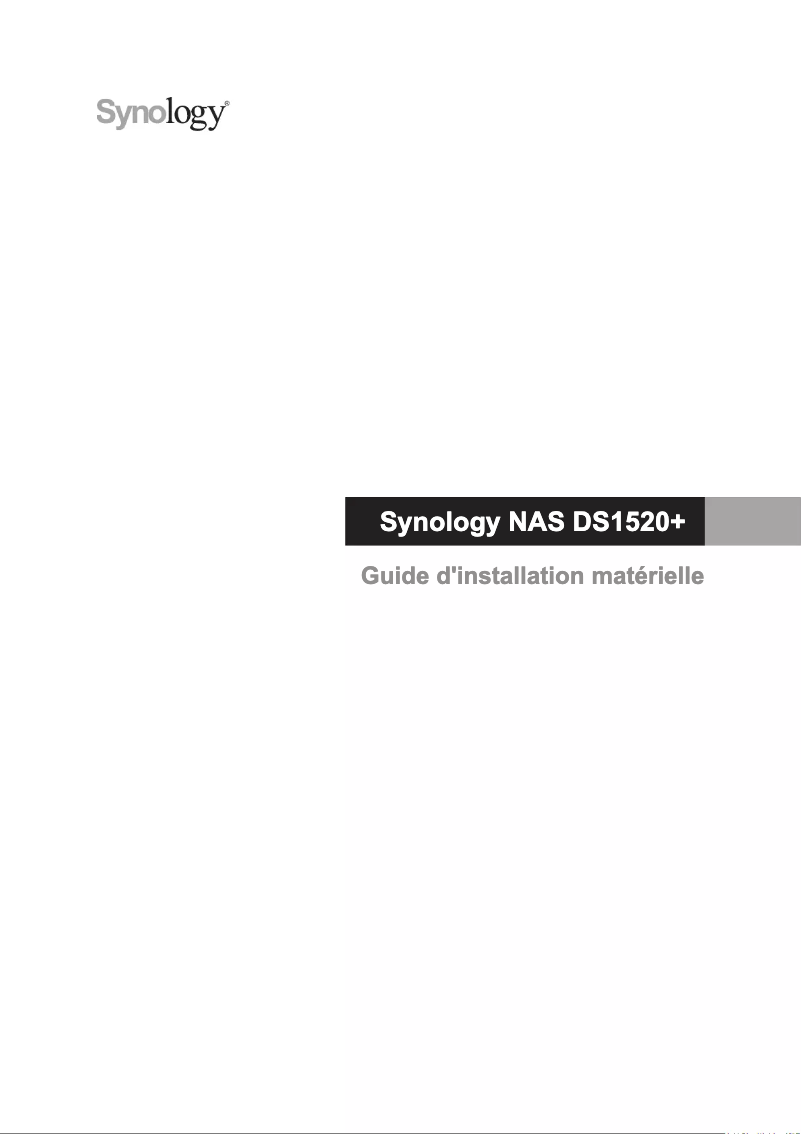 Page n°1 - Manuel utilisateur Synology DiskStation DS1520+