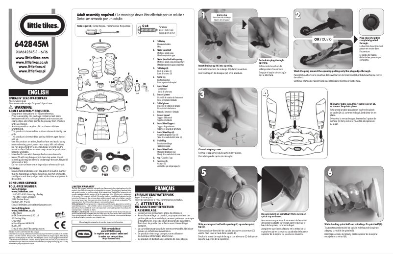 Page 1 de la notice Manuel utilisateur Little Tikes 642845M