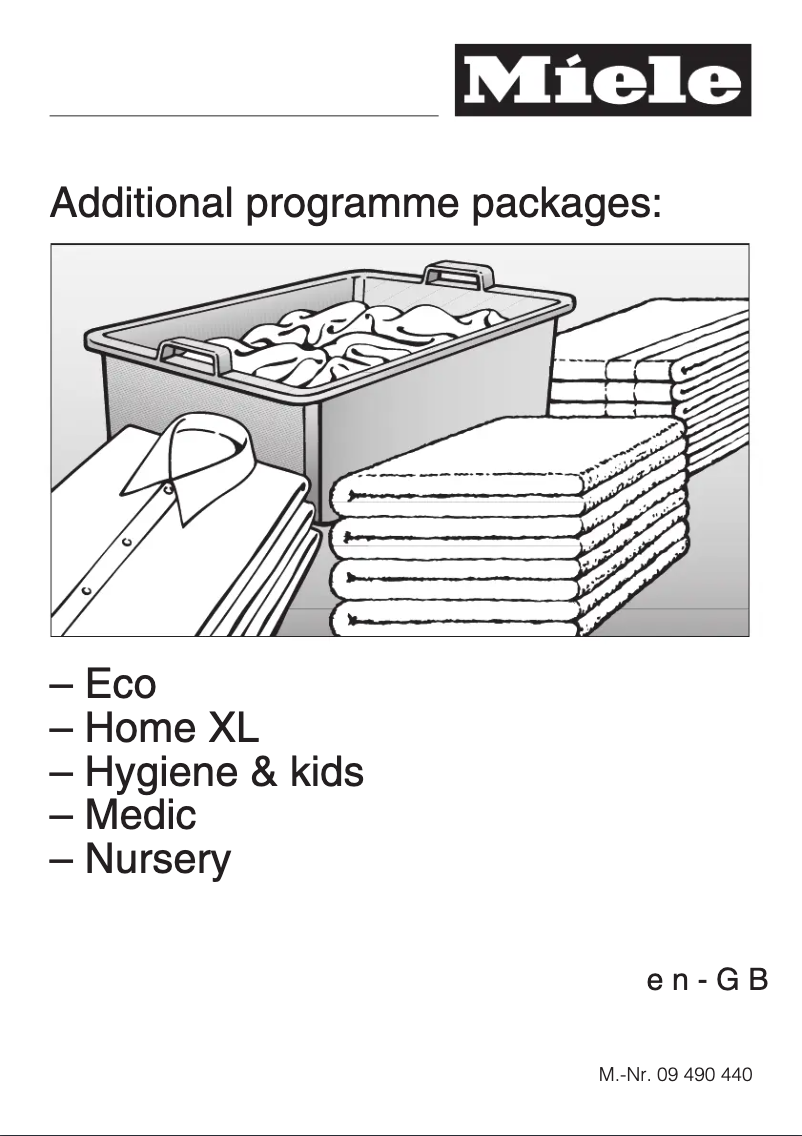 Page n°1 - Manuel utilisateur Miele W 5964 WPS