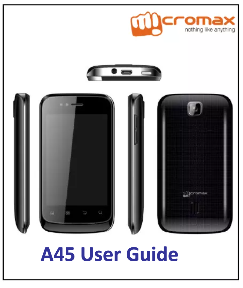 Image de la première page du manuel de l'appareil SuperFone Punk A45