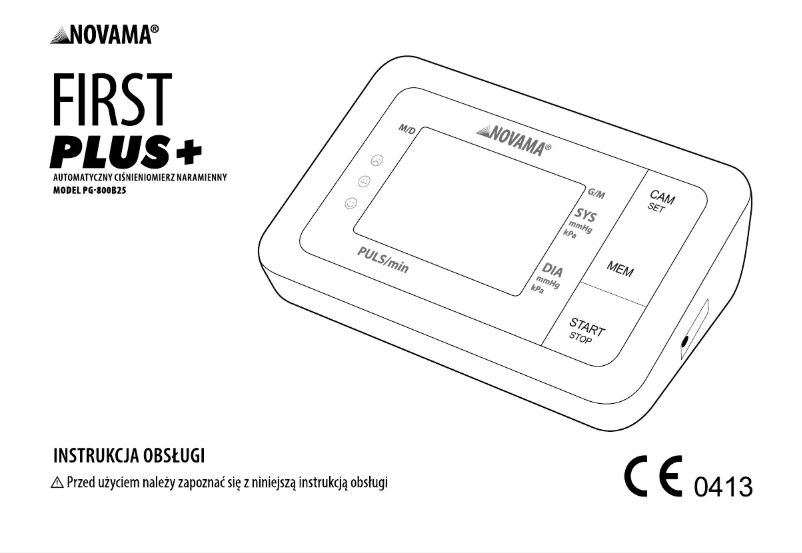 Page n°1 - Manuel utilisateur Novama First Plus