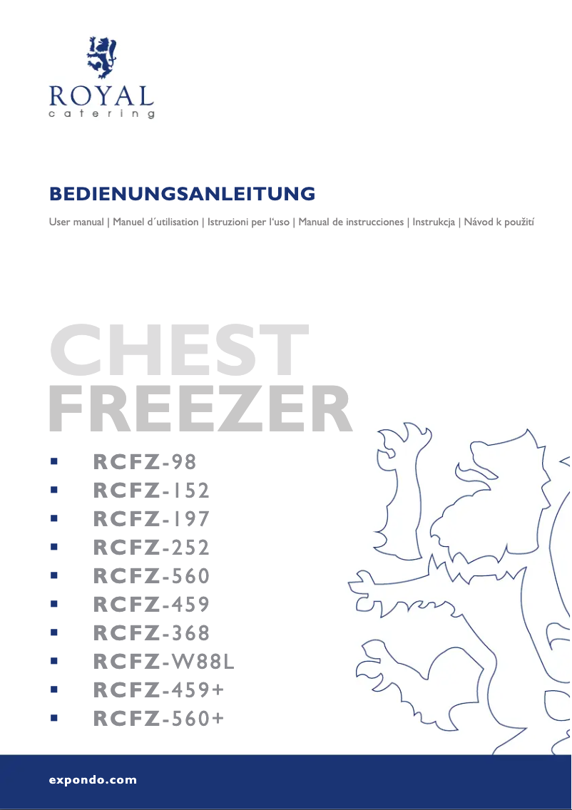 Page n°1 - Manuel utilisateur Royal Catering RCFZ-W88L