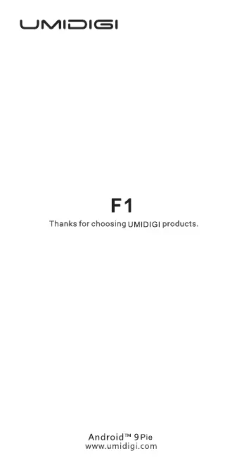 Page 1 of the manual User Manual Umidigi F1