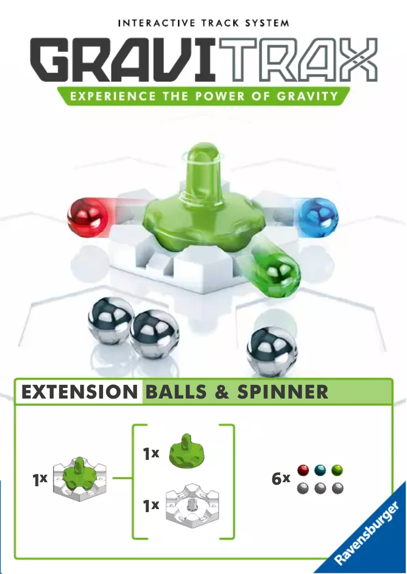 Page 1 de la notice Manuel utilisateur Ravensburger GraviTrax Balls & Spinner