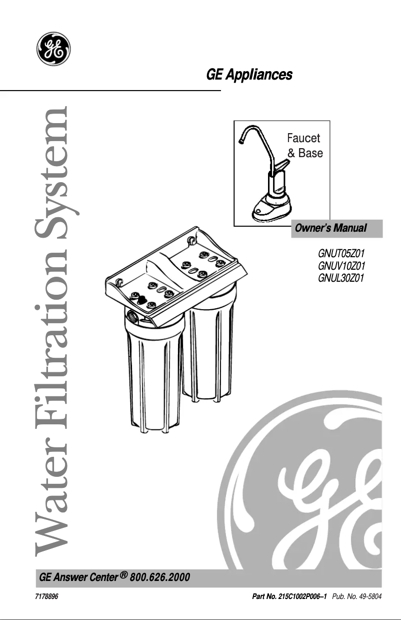 Image de la première page du manuel de l'appareil GNUV10Z
