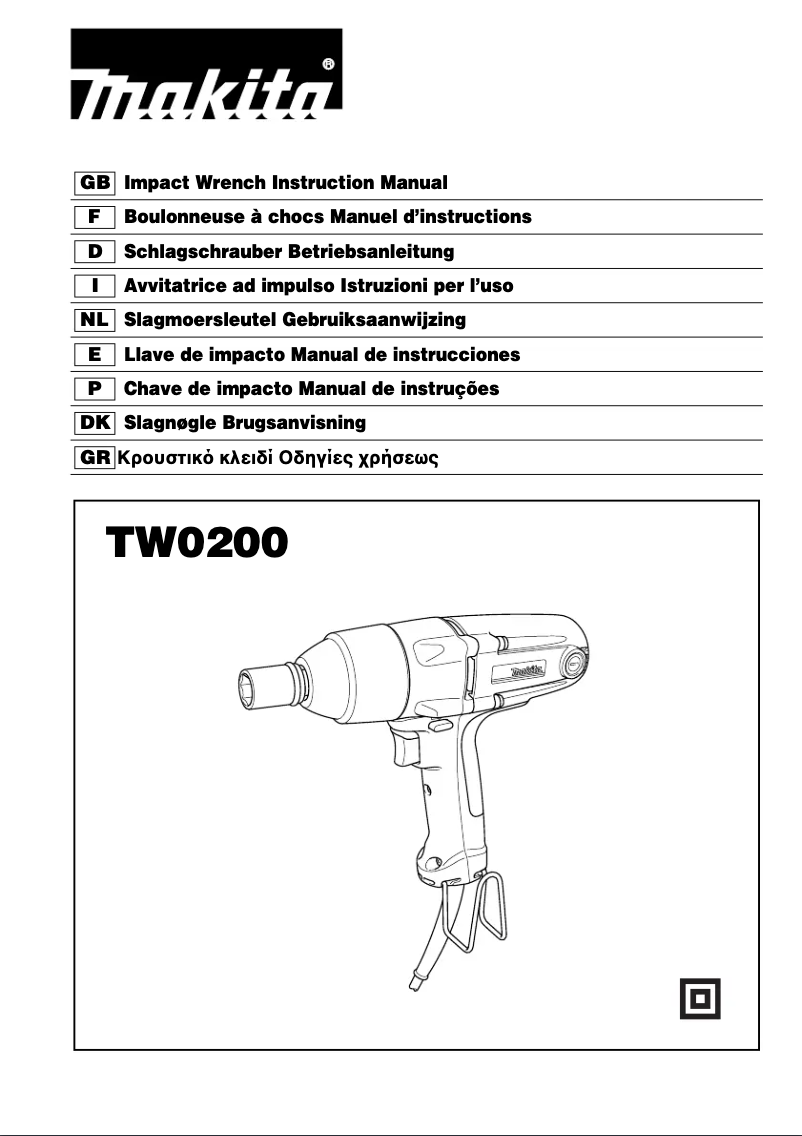 Page 1 de la notice Manuel utilisateur Makita TW0200J