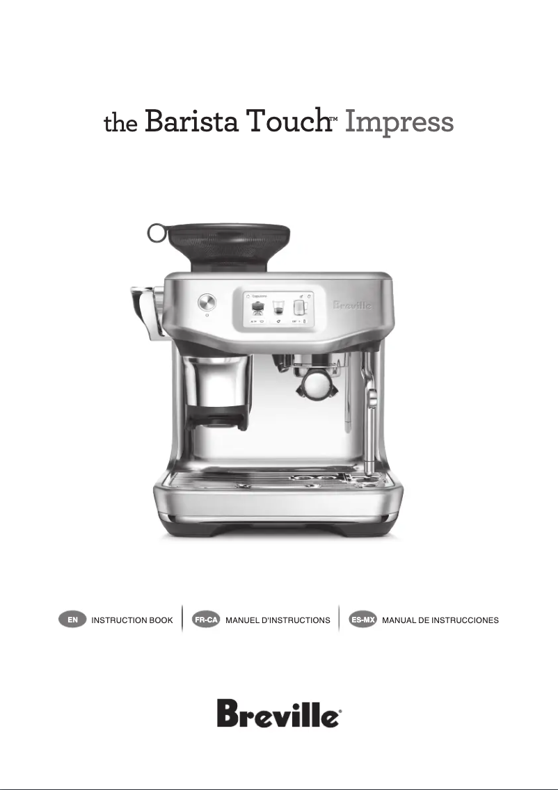Page 1 de la notice Manuel utilisateur Breville the Barista Touch Impress BES881