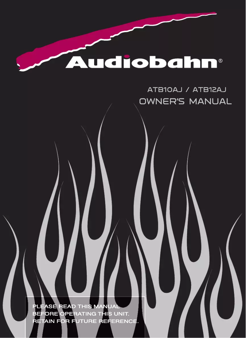 Page 1 de la notice Manuel utilisateur Audiobahn ATB12AJ