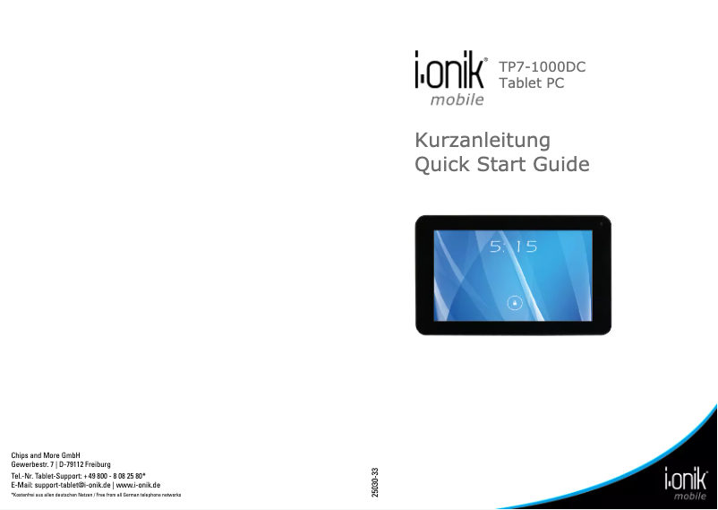 Image de la première page du manuel de l'appareil TP7-1000DC