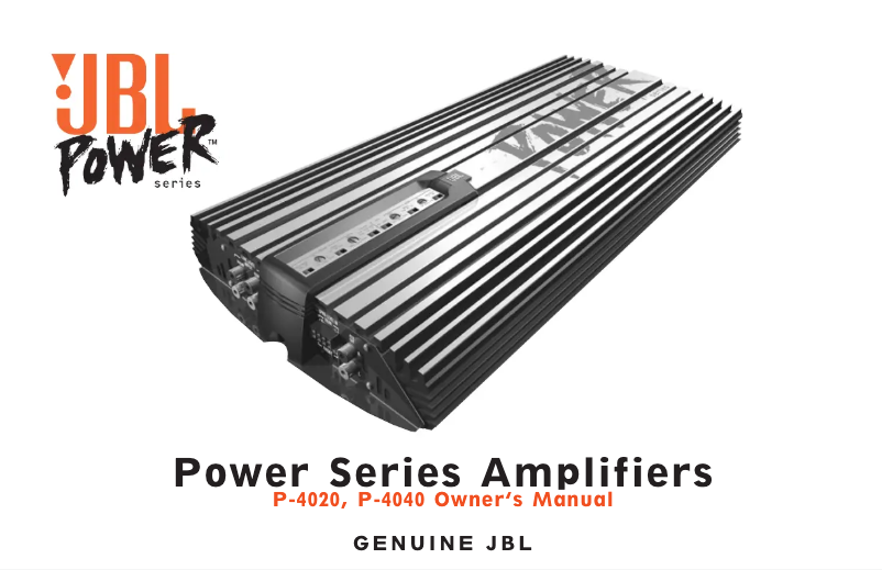 Page 1 de la notice Manuel utilisateur JBL Power P-4020
