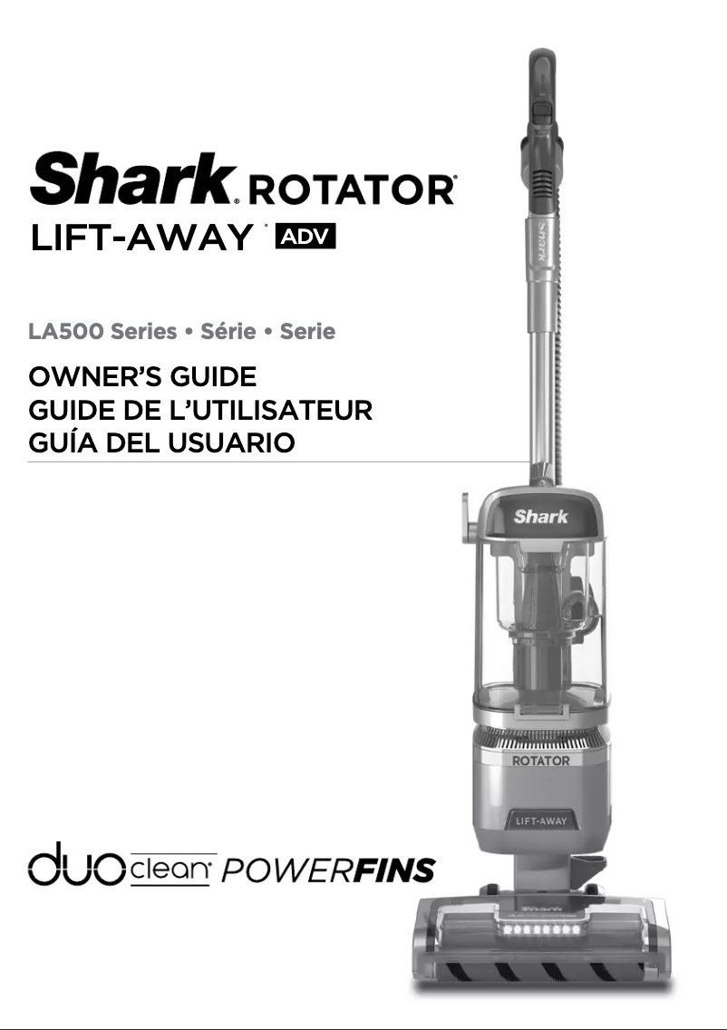 Page 1 de la notice Manuel utilisateur Shark Rotator Lift Away LA502