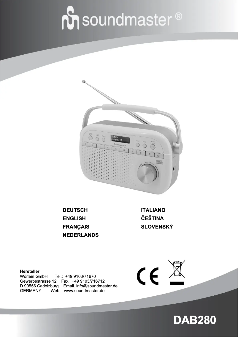 Image de la première page du manuel de l'appareil DAB280