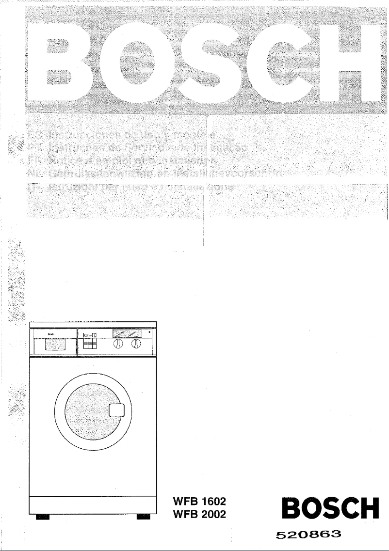 Page 1 de la notice Manuel utilisateur Bosch WFB2002