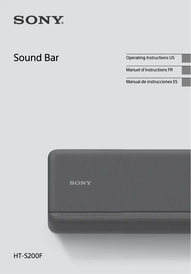 Page 1 de la notice Manuel utilisateur Sony HTS200F