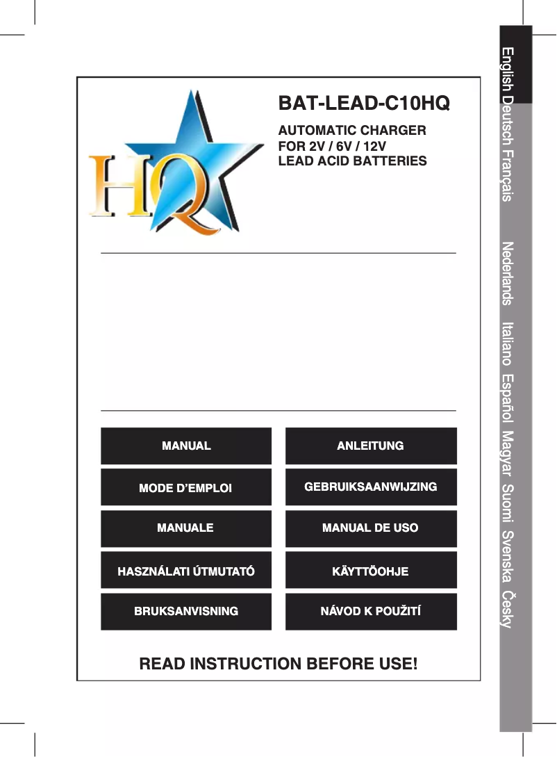 Image de la première page du manuel de l'appareil BAT-LEAD-C10HU