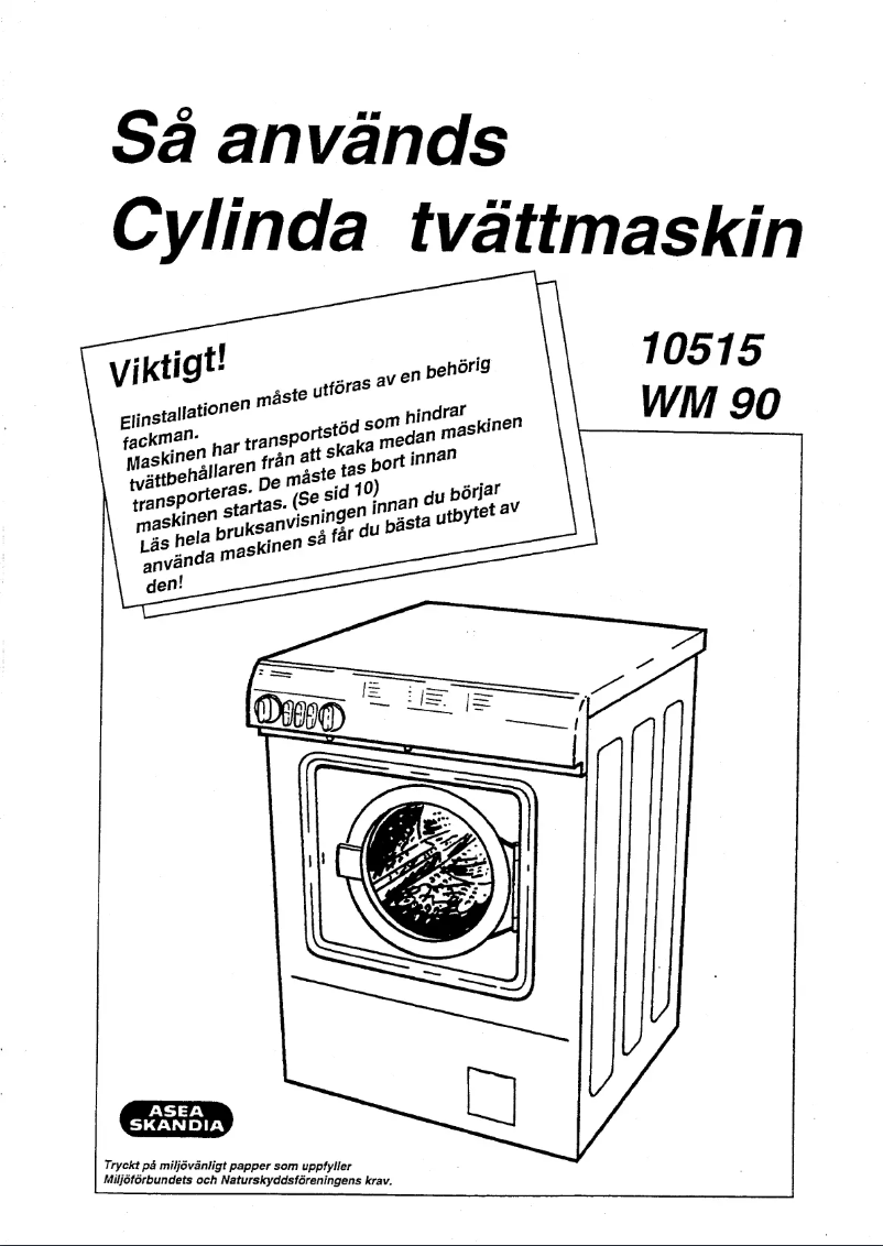 Page n°1 - Manuel utilisateur Cylinda 10515 WM 90