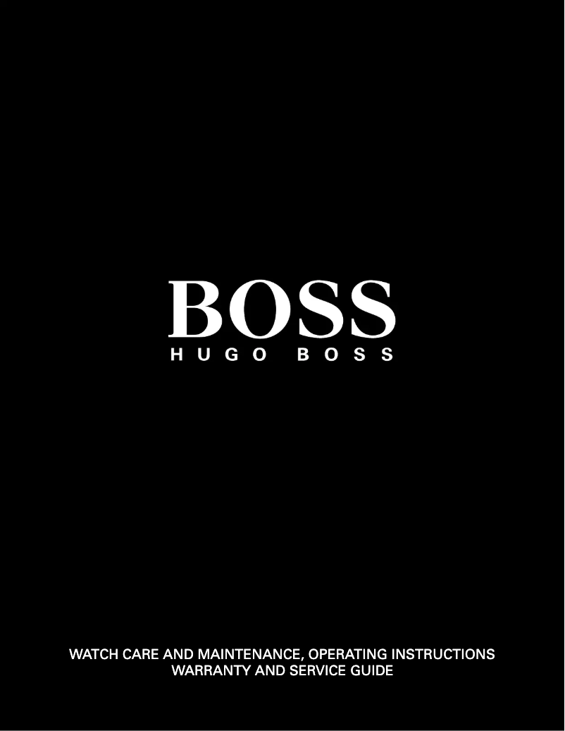 Page n°1 - Manuel utilisateur Hugo Boss Navigator 1513499