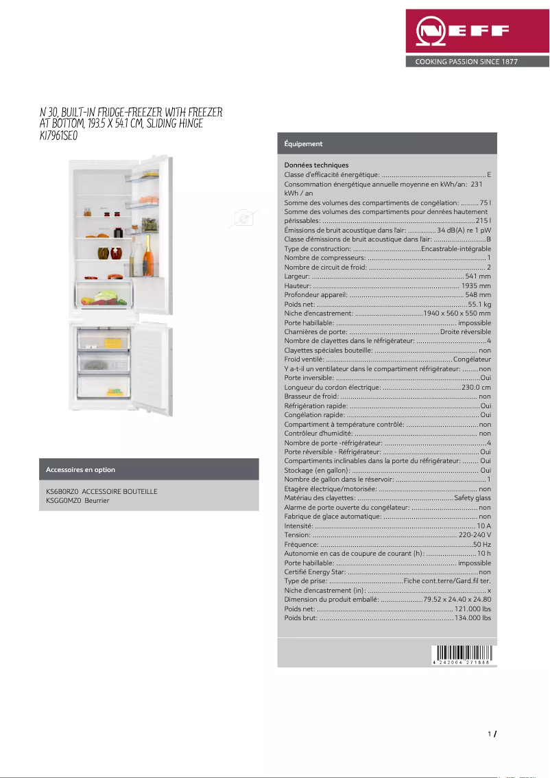 Image de la première page du manuel de l'appareil KI7961SE0