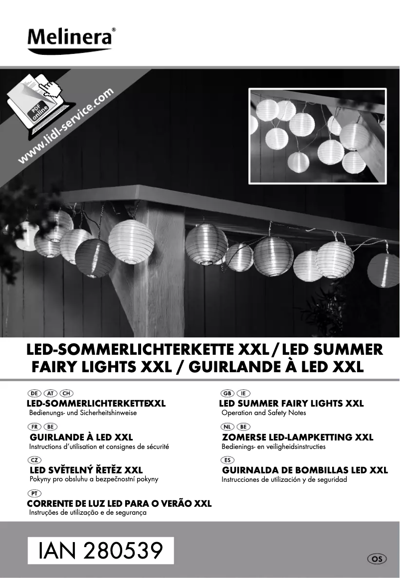 Page 1 de la notice Manuel utilisateur Melinera IAN 311050