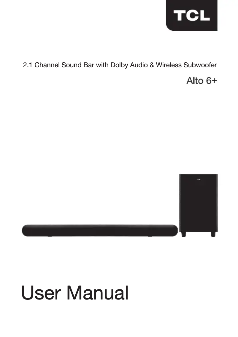 Page 1 de la notice Manuel utilisateur TCL TS3100