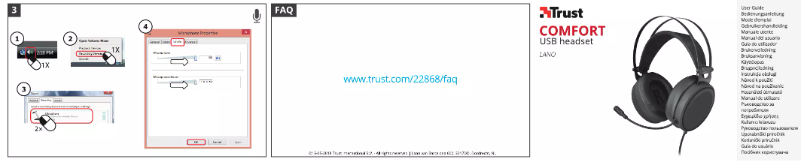 Page 1 de la notice Manuel utilisateur Trust Lano Usb Office