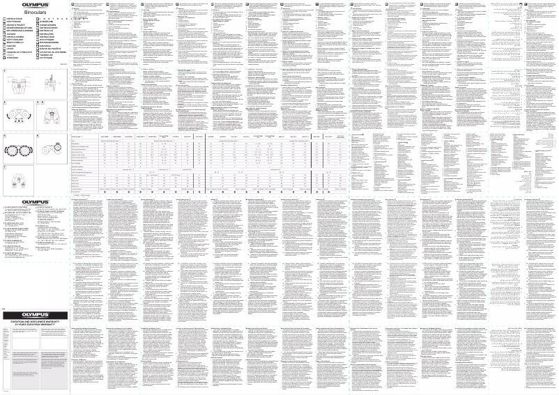 Page 1 de la notice Manuel utilisateur Olympus 10x42 EXPS I