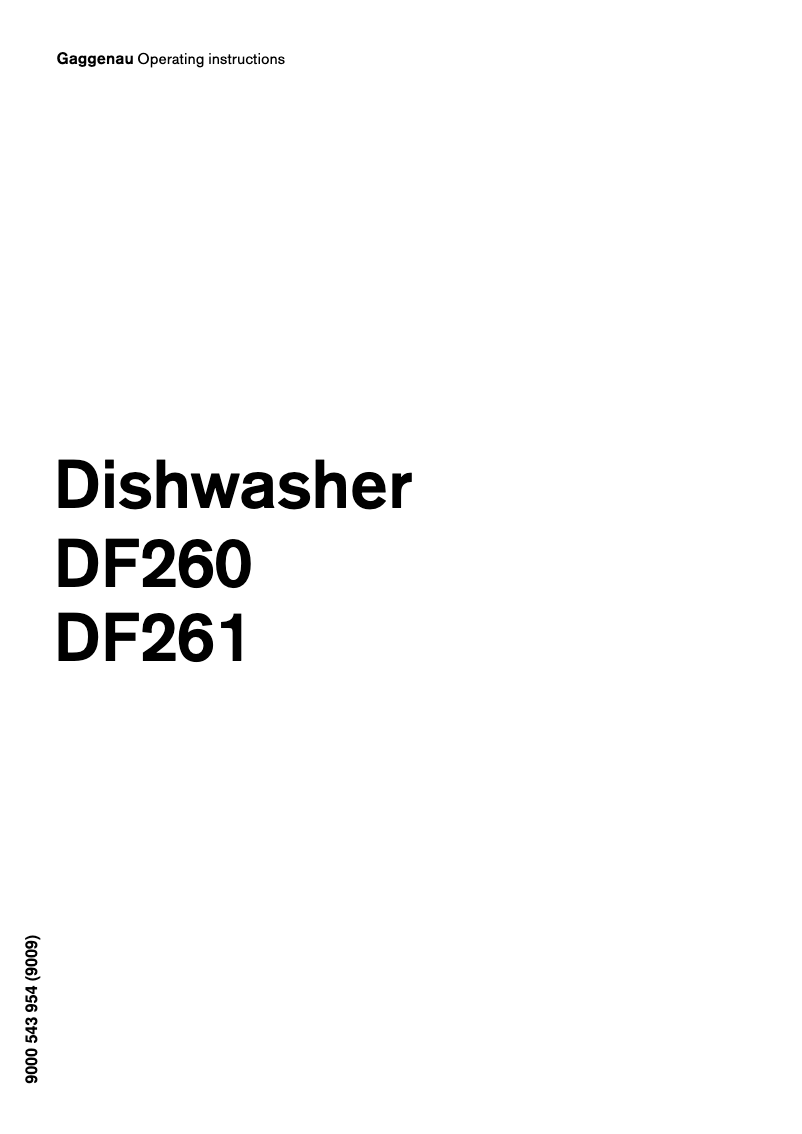 Página 1 del manual Manual de usuario Gaggenau DF 261-160