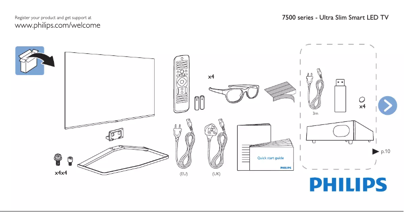 Image de la première page du manuel de l'appareil 55PFK7509